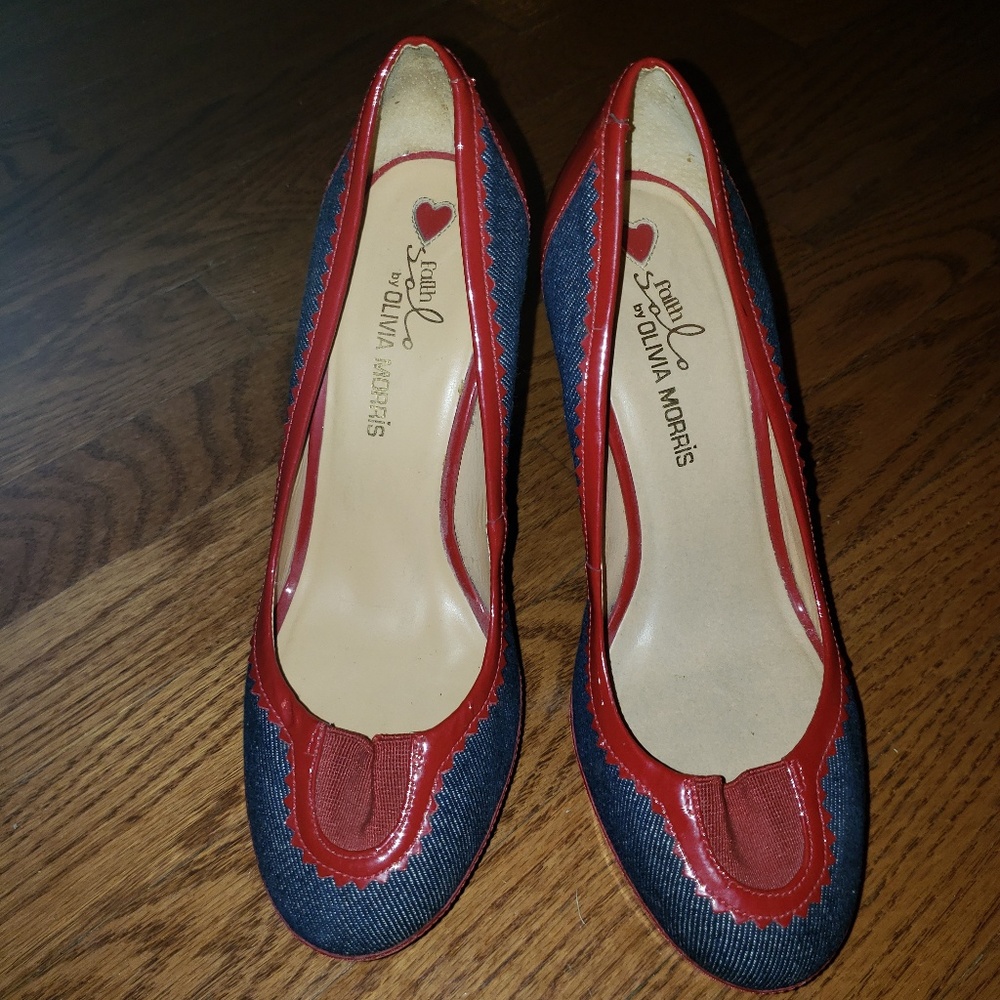 Denim and Red Heels